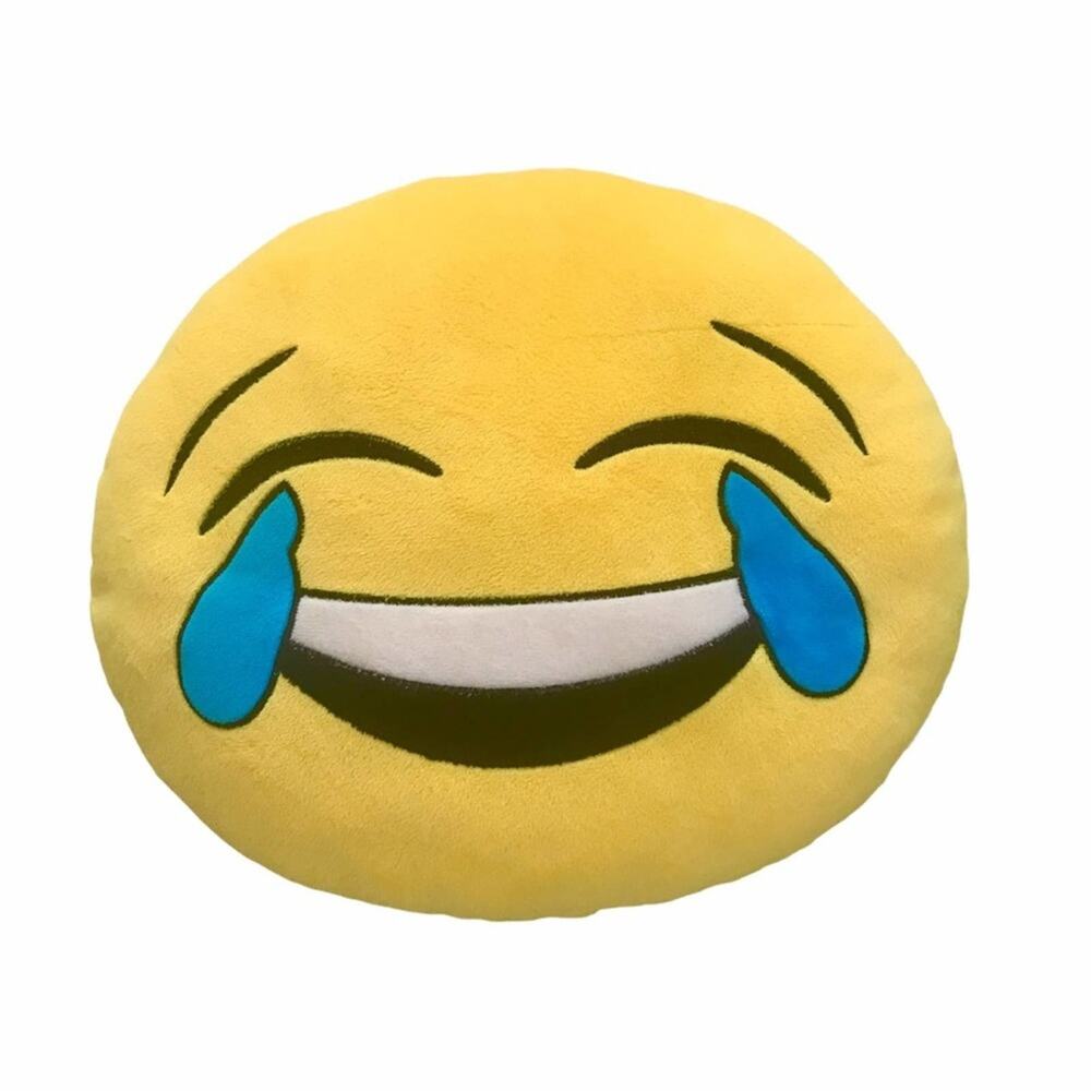 Emoji LOL Yellow Pillow Tears of Joy and Laughter